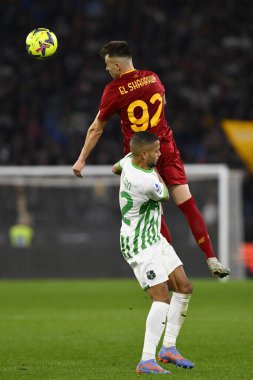 A.S. Roma 'dan Stephan El Shaarawy ve ABD' li Jeremy Toljan, 12 Mart 2023 'te İtalya' nın başkenti Roma 'da düzenlenen Stadio Olimpico' da A.S. Roma ve US Sassuolo arasındaki Serie A Şampiyonası 'nın 26. - Fotoğraf: Domenico Cippitelli / LiveMedi