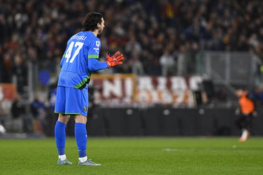 Serie A Şampiyonası 'nın 26' ncı gününde ABD 'li Andrea Consigli, 12 Mart 2023' te İtalya 'nın başkenti Roma' da düzenlenen Stadio Olimpico 'da A.S. Roma ve ABD Sassuolo karşı karşıya geldi. - Fotoğraf: Domenico Cippitelli / LiveMedi