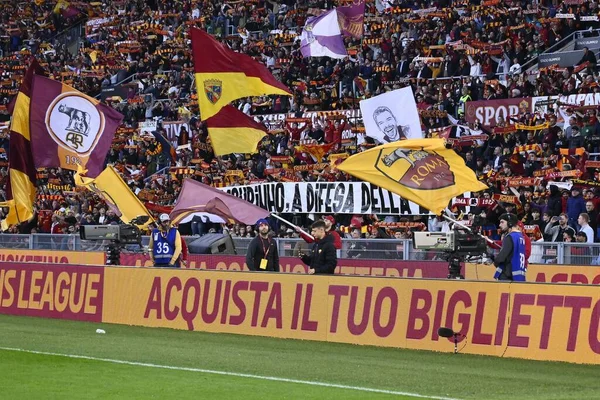 Aanhangers Van Roma Tijdens 26E Dag Van Serie Championship Tussen — Stockfoto