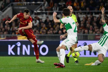 Stephan El Shaarawy (AS Roma) İtalya Futbol Şampiyonası Ligi 'nde 12 Mart 2023' te Roma Olimpik Stadyumu 'nda AS Roma ve ABD' li Sassuolo arasında oynanan 2022 / 2023 karşılaşmasında. - Fotoğraf: Fabrizio Corradetti / LiveMedi