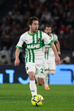 Maxime Lopez (US Sassuolo) İtalya Futbol Şampiyonası Ligi 'nde 12 Mart 2023 tarihinde Roma Olimpiyat Stadyumu' nda AS Roma ve US Sassuolo arasında oynanan 2022 / 2023 karşılaşmasında. - Fotoğraf: Fabrizio Corradetti / LiveMedi