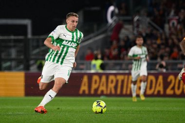 Davide Frattesi (US Sassuolo) during the Italian Football Championship League A 2022/2023 match between AS Roma vs US Sassuolo at the Olimpic Stadium in Rome  on 12 March 2023. - Credit: Fabrizio Corradetti/LiveMedi clipart