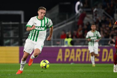 Davide Frattesi (US Sassuolo) 12 Mart 2023 tarihinde Roma 'daki Olimpik Stadyumu' nda AS Roma ve US Sassuolo arasında oynanan 2022 / 2023 İtalya Futbol Şampiyonası Ligi karşılaşmasında. - Fotoğraf: Fabrizio Corradetti / LiveMedi