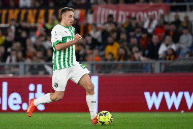 Davide Frattesi (US Sassuolo) 12 Mart 2023 tarihinde Roma 'daki Olimpik Stadyumu' nda AS Roma ve US Sassuolo arasında oynanan 2022 / 2023 İtalya Futbol Şampiyonası Ligi karşılaşmasında. - Fotoğraf: Fabrizio Corradetti / LiveMedi