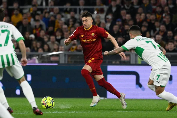 Stephan El Shaarawy (AS Roma) İtalya Futbol Şampiyonası Ligi 'nde 12 Mart 2023' te Roma Olimpik Stadyumu 'nda AS Roma ve ABD' li Sassuolo arasında oynanan 2022 / 2023 karşılaşmasında. - Fotoğraf: Fabrizio Corradetti / LiveMedi