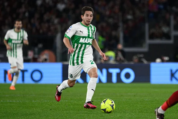 Stock image Maxime Lopez (US Sassuolo) during the Italian Football Championship League A 2022/2023 match between AS Roma vs US Sassuolo at the Olimpic Stadium in Rome  on 12 March 2023. - Credit: Fabrizio Corradetti/LiveMedi