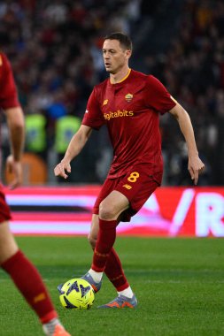 İtalya Futbol Şampiyonası Ligi 'nde Nemanja Matiç (AS Roma), 12 Mart 2023' te Roma 'daki Olimpik Stadyumu' nda AS Roma ve ABD 'li Sassuolo arasında oynanan 2022 / 2023 karşılaşmasında. - Fotoğraf: Fabrizio Corradetti / LiveMedi