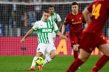 Davide Frattesi (US Sassuolo) 12 Mart 2023 tarihinde Roma 'daki Olimpik Stadyumu' nda AS Roma ve US Sassuolo arasında oynanan 2022 / 2023 İtalya Futbol Şampiyonası Ligi karşılaşmasında. - Fotoğraf: Fabrizio Corradetti / LiveMedi