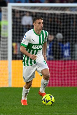 Davide Frattesi (US Sassuolo) 12 Mart 2023 tarihinde Roma 'daki Olimpik Stadyumu' nda AS Roma ve US Sassuolo arasında oynanan 2022 / 2023 İtalya Futbol Şampiyonası Ligi karşılaşmasında. - Fotoğraf: Fabrizio Corradetti / LiveMedi