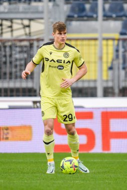 Udinese 'den Jaka Bijol İtalya' nın Empoli şehrindeki Carlo Castellani stadyumunda oynanan Udinese Calcio maçında, 11 Mart 2023 - Fotoğraf: Fabio Fagiolin