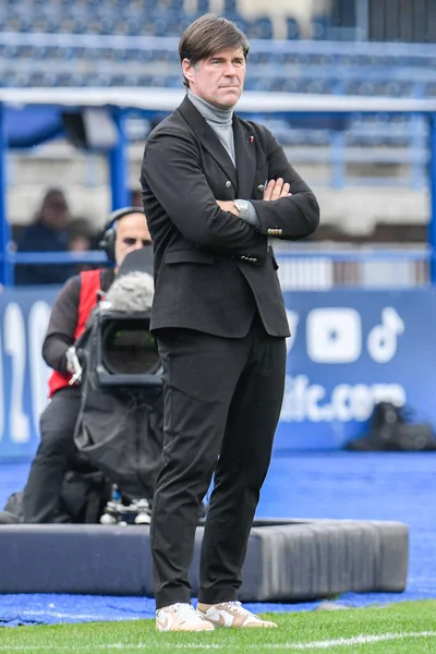 Udinese Hlavní Trenér Andrea Sottil Během Italského Fotbalu Serie Zápas — Stock fotografie