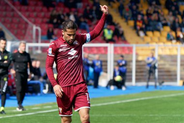 İtalya futbolu sırasında Ricardo Rodriguez (Torino FC) İtalya 'nın Lecce şehrindeki Via Del Mare stadyumunda ABD Lecce-Torino FC maçında, 12 Mart 2023 - Fotoğraf: Emmanuele Mastrodonat