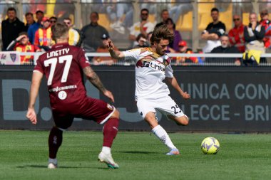 Antonino Gallo (ABD Lecce) İtalya 'nın Lecce şehrindeki Via Del Mare Stadyumu' nda oynanan Amerikan Lecce vs Torino FC maçında, 12 Mart 2023 - Fotoğraf: Emmanuele Mastrodonat