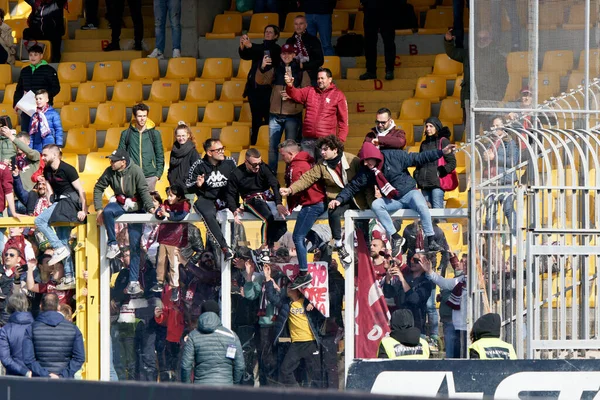 Supporters Torino Italian Soccer Serie Match Lecce Torino Del Mare — Stock Photo, Image