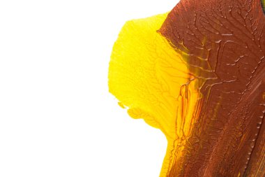 Beyaz kağıda akrilik renkler çizdim ve kağıdı karıştırılmış akrilik renklerin dokusunu oluşturan rorschach mürekkep lekesine benzer şekilde katladım..