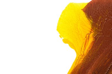 Beyaz kağıda akrilik renkler çizdim ve kağıdı karıştırılmış akrilik renklerin dokusunu oluşturan rorschach mürekkep lekesine benzer şekilde katladım..