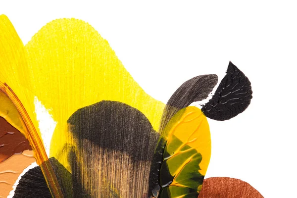 Beyaz kağıda akrilik renkler çizdim ve kağıdı karıştırılmış akrilik renklerin dokusunu oluşturan rorschach mürekkep lekesine benzer şekilde katladım..