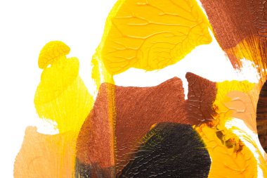 Beyaz kağıda akrilik renkler çizdim ve kağıdı karıştırılmış akrilik renklerin dokusunu oluşturan rorschach mürekkep lekesine benzer şekilde katladım..