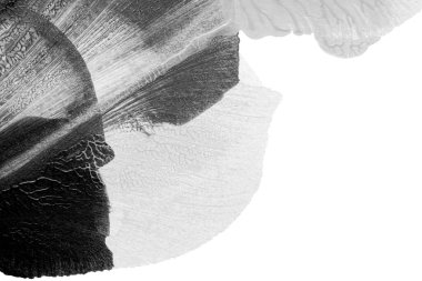 Beyaz kağıda akrilik renkler çizdim ve kağıdı karıştırılmış akrilik renklerin dokusunu oluşturan rorschach mürekkep lekesine benzer şekilde katladım..