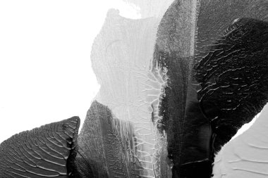 Beyaz kağıda akrilik renkler çizdim ve kağıdı karıştırılmış akrilik renklerin dokusunu oluşturan rorschach mürekkep lekesine benzer şekilde katladım..