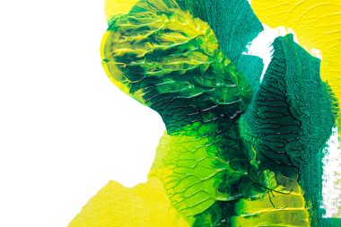 Beyaz kağıda akrilik renkler çizdim ve kağıdı karıştırılmış akrilik renklerin dokusunu oluşturan rorschach mürekkep lekesine benzer şekilde katladım..