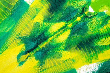 Beyaz kağıda akrilik renkler çizdim ve kağıdı karıştırılmış akrilik renklerin dokusunu oluşturan rorschach mürekkep lekesine benzer şekilde katladım..