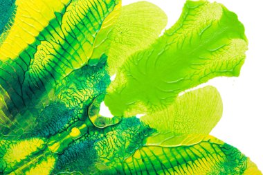 Beyaz kağıda akrilik renkler çizdim ve kağıdı karıştırılmış akrilik renklerin dokusunu oluşturan rorschach mürekkep lekesine benzer şekilde katladım..