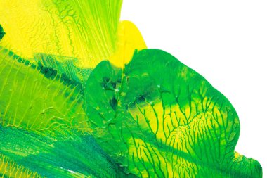 Beyaz kağıda akrilik renkler çizdim ve kağıdı karıştırılmış akrilik renklerin dokusunu oluşturan rorschach mürekkep lekesine benzer şekilde katladım..