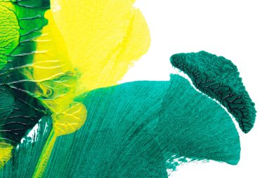 Beyaz kağıda akrilik renkler çizdim ve kağıdı karıştırılmış akrilik renklerin dokusunu oluşturan rorschach mürekkep lekesine benzer şekilde katladım..