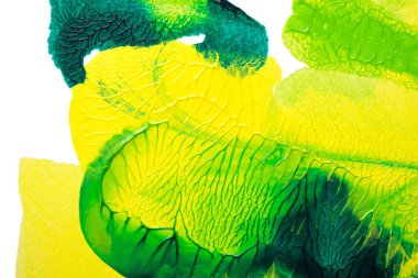 Beyaz kağıda akrilik renkler çizdim ve kağıdı karıştırılmış akrilik renklerin dokusunu oluşturan rorschach mürekkep lekesine benzer şekilde katladım..