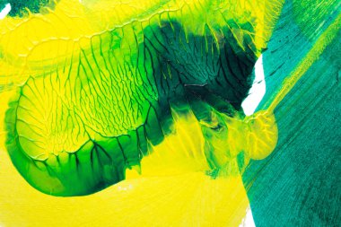 Beyaz kağıda akrilik renkler çizdim ve kağıdı karıştırılmış akrilik renklerin dokusunu oluşturan rorschach mürekkep lekesine benzer şekilde katladım..