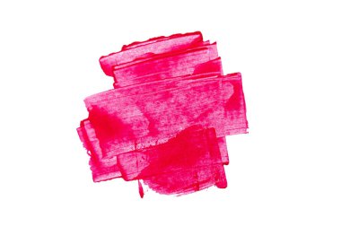 Soyut akrilik suluboya fırça darbesi dokusu logo ve afiş için beyaz arka planda izole edilmiş. tasarım, yaratıcı ve illüstrasyon.