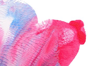 Beyaz kağıda akrilik renkler çizdim ve kağıdı karıştırılmış akrilik renklerin dokusunu oluşturan rorschach mürekkep lekesine benzer şekilde katladım..