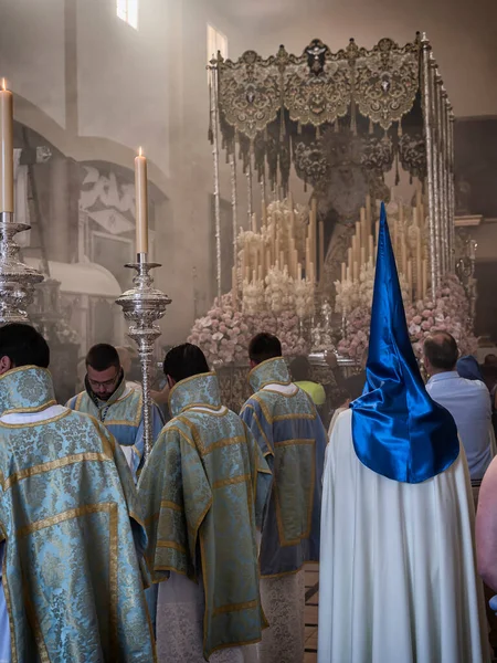 Linares España Abril Procesión Semana Santa Hermandad Resurrección Cristo Trono —  Fotos de Stock