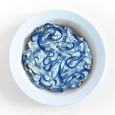 Sahte yemek, hayali makarna. Tuhaf bir etki.