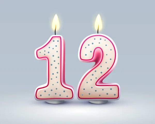 Alles Gute Zum Geburtstag Jahrestag Des Geburtstages Kerze Form Von — Stockvektor