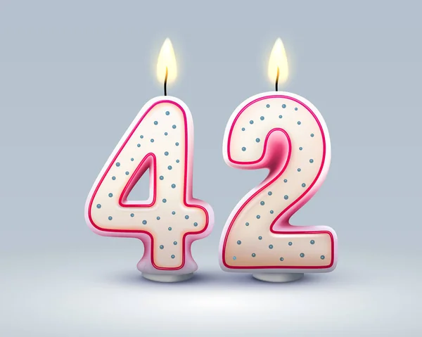Alles Gute Zum Geburtstag Jahrestag Des Geburtstages Kerze Form Von — Stockvektor