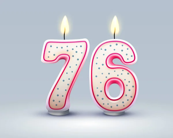 Alles Gute Zum Geburtstag Geburtstag Kerze Form Von Zahlen Vektorillustration — Stockvektor