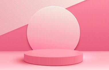 Işıklı sahne podyumu, ödül için sahne podyumu sahnesi, dekor unsuru arka planı. Vektör illüstrasyonu