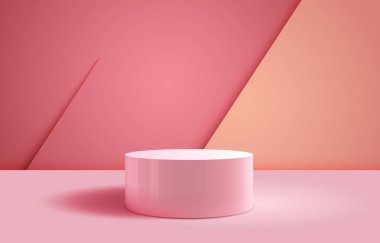 Işıklı sahne podyumu, ödül için sahne podyumu sahnesi, dekor unsuru arka planı. Vektör illüstrasyonu