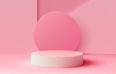 Işıklı sahne podyumu, ödül için sahne podyumu sahnesi, dekor unsuru arka planı. Vektör illüstrasyonu