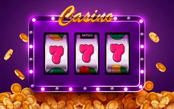 Spielautomat Gewinnt Den Jackpot 777 Big Win Konzept Casino Jackpot — Stockvektor