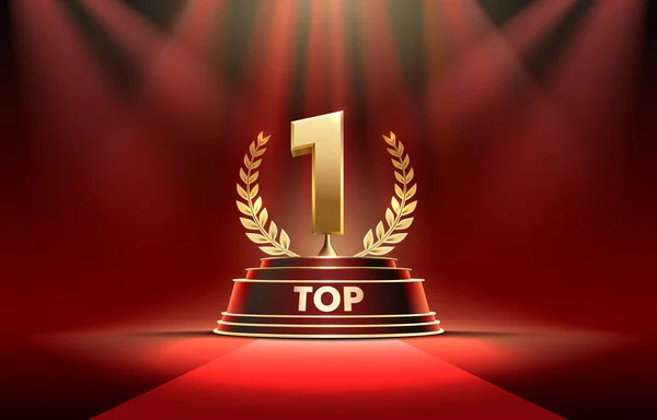 Top Meilleur Podium Signe Récompense Objet Illustration Vectorielle — Image vectorielle