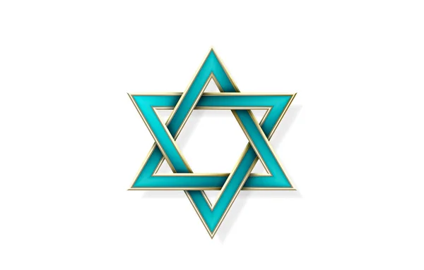 Hvězda David Znamení Ikona Židovský Izraelský Náboženský Symbol Vektorová Ilustrace — Stockový vektor