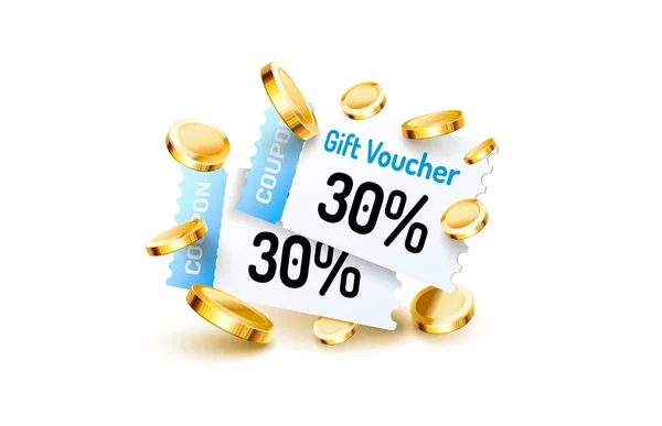 Cupom Especial Voucher Por Cento Confira Banner Oferta Especial Vetor —  Vetores de Stock