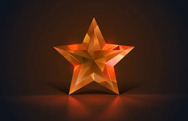 Star Crystal Prémium Díj Játékdíj Ikon Csillag Üveg Vektor — Stock Vector