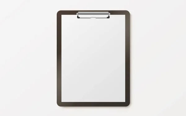 剪贴板通信 剪贴板上的白纸 商业文件 — 图库矢量图片