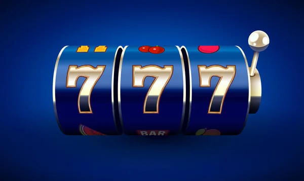Игровой Автомат Выигрывает Джекпот 777 Концепция Большой Победы Джекпот Казино — стоковый вектор