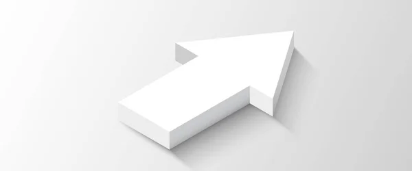 White Minimalist Arrow Symbol Vector Illustration — Stock Vector