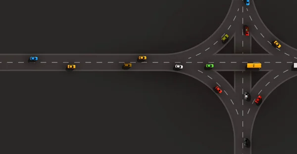 Embouteillage Sur Route Transport Routier Voitures Concept Transport Fond Vectoriel — Image vectorielle
